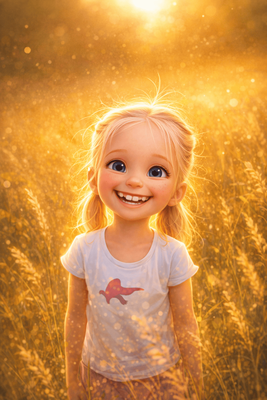 Światło między złotymi trawami