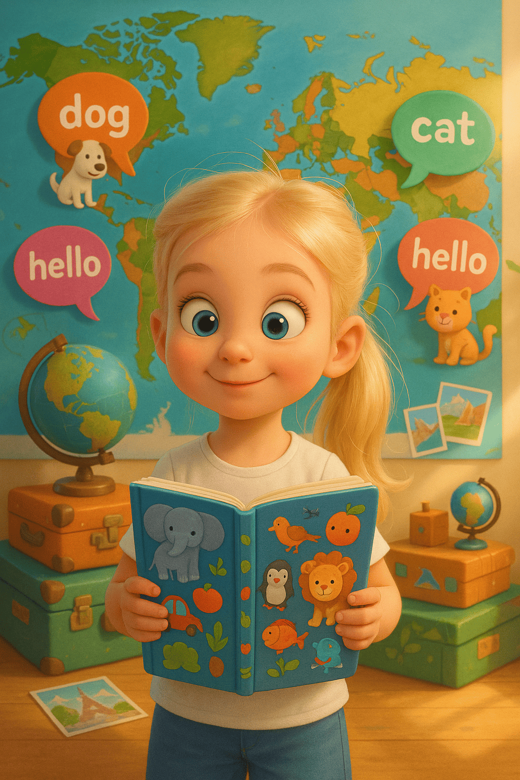 Ilustracja dla Pierwsze słowa podróż do Świata