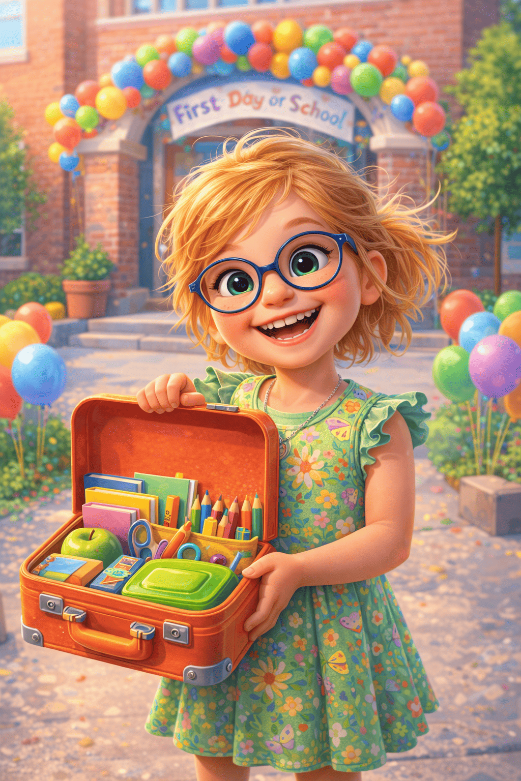 Pierwszy dzień szkoly walizka podróżna