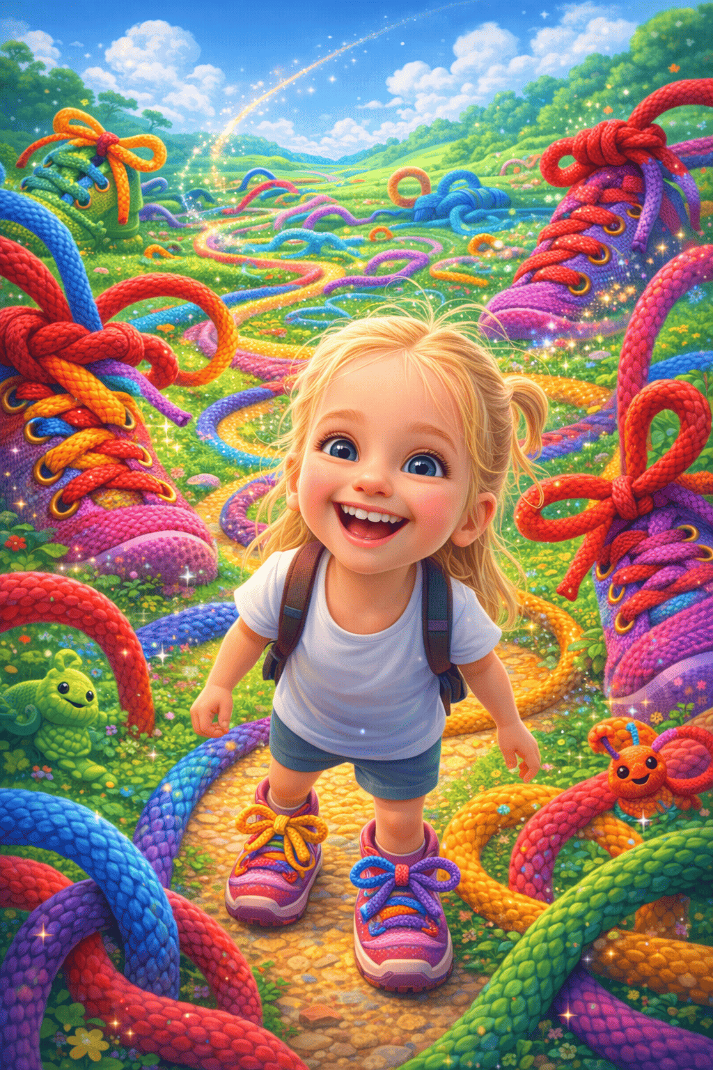 Ilustracja dla Wielka przygoda zawiązywania sznurówek